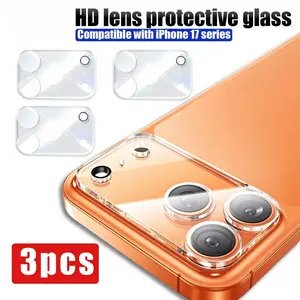 3-Pack Transparent Camera Lens Protector, Compatible with iPhone 17 Pro Max to 11, Anti-Scratch, Anti-Fingerprint, Easy Application, Full Screen Protection