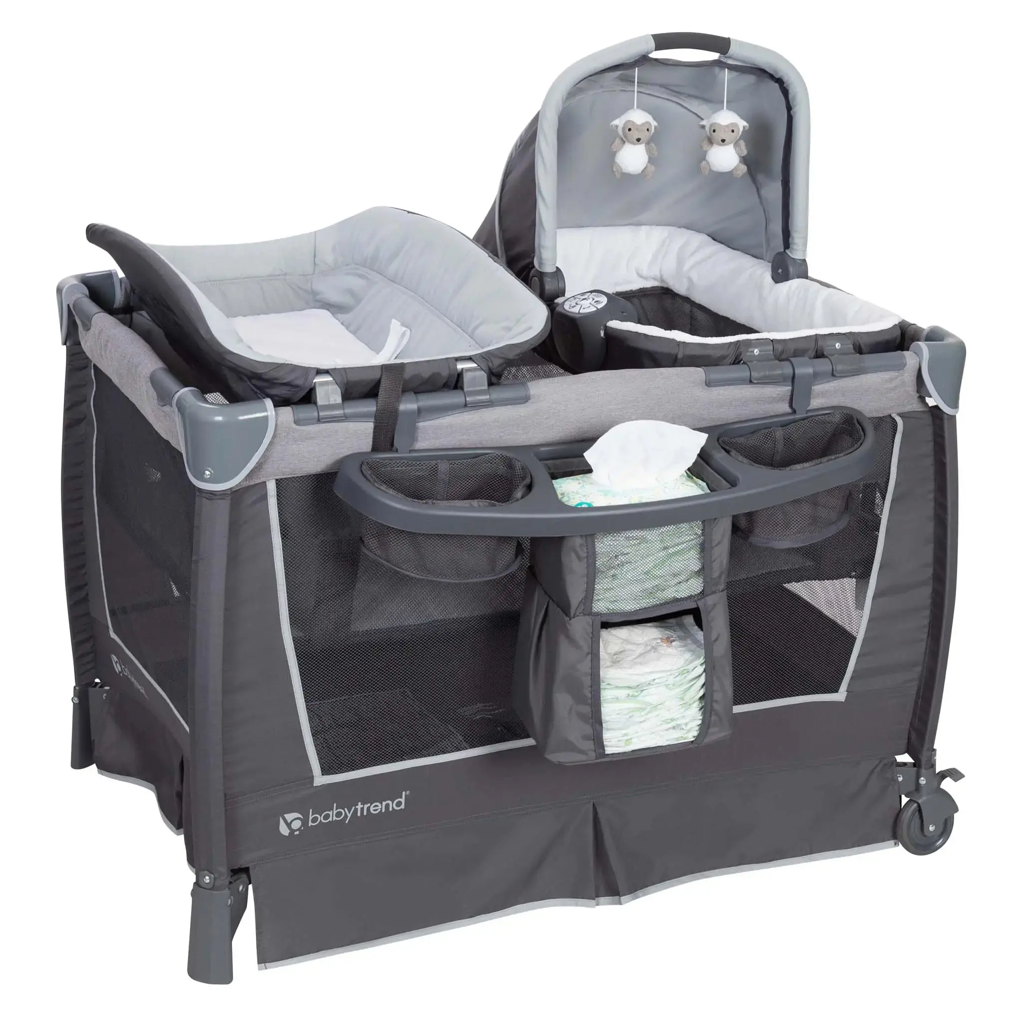 Baby Trend® Retreat Portable Nursery Center® Playard w/ Removable Full Bassinet, Changing Table, Organizer & Tote Bag