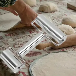 Stainless Steel Rolling Pin for Baking, Flour Roller for Dumplings & Pizza Dough, Durable Kitchen Tool for Home Cooking Essentials