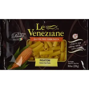 Le Veneziane - Italian Gluten Free Rigatoni Pasta 8.8oz Package