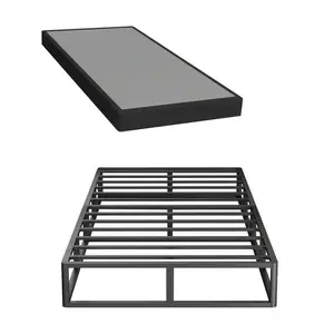 Queen Size 10-Inch Box Spring, Heavy-Duty Metal Mattress Foundation, Non-Slip, Easy-Assembly Bed Base