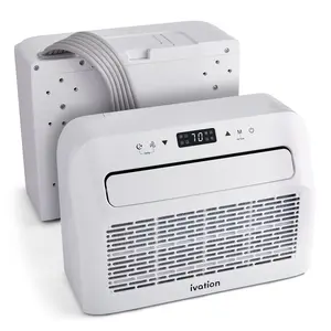 Ivation 6,500 BTU Camper Air Conditioner | Portable Over-the-Window Sill AC, Fan & Dehumidifier for RV, Caravan & Motorhome | Digital Display, Temperature Control, Timer, Sleep Mode, Whisper Quiet