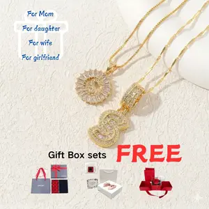 You've found the ultimate 26-letter necklace set!  A trendy personalized gift featuring a diamond-studded AZ name pendant—perfect for best friends, partners, or any girl，Letter Necklace  AZ Personalized Name Pendant Layered Necklace Jewelry Gift for Her