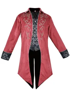 Medieval Tuxedo Steampunk Vintage Victorian Long Sleeve Windbreaker Coats Medieval Vintage Suit Prince Costume