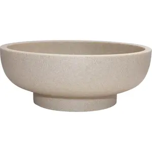 Large Decorative Bowl, Fruit Bowl for Kitchen Counter, Modern Resin Bowl for Home Decor, Key Holder for Entry Table, Sand Beige