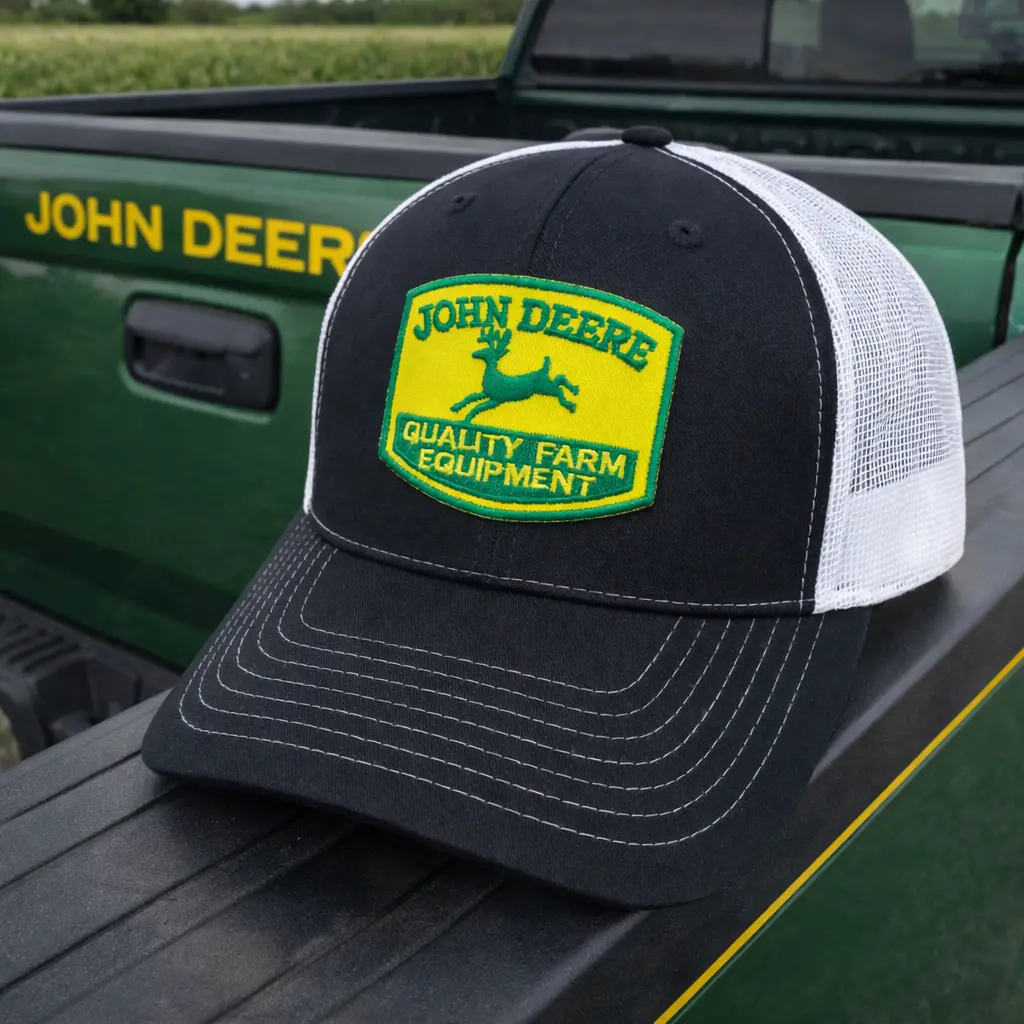 Vintage Farm John Deere Trucker Hat, Country Mesh Snapback Cap, Ranch Life Hat, Retro Farming Patch Cap, Western Outdoor Gift for Men