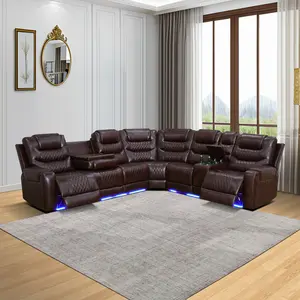 Dark Red Breathing Leather 3-Piece Living Room Recliner Sofa Set, premium breathable breathing leather, elegant dark red tone, smart reclining function, soft high-density cushion, sturdy frame luxury living room furniture for home decor