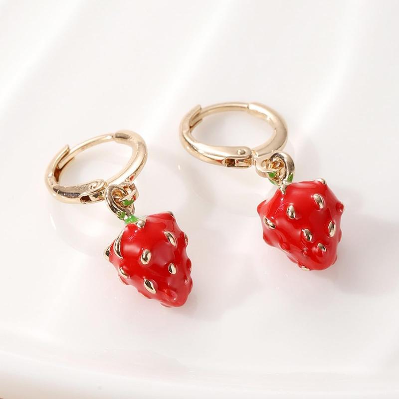 Large 3D Strawberry Dangle Drop Earrings – Kaboodle Designs Large 3D Strawberry Dangle Drop Earrings – Kaboodle Designs