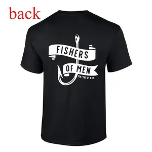 Store Men's Christian Shirt Fishers of Men Matthew 4:19 Graphic Tee Cotton Fitted Crewneck Short Sleeve Top Love  Streetwear Casual Wear