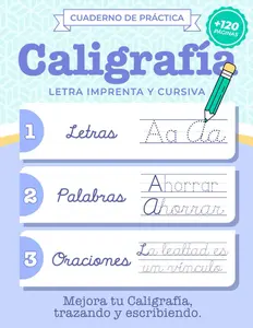 Cuaderno de Caligrafía en letra imprenta y cursiva - para adultos y adolescentes: Mejora tu caligrafía en letra Imprenta y cursiva con letras, ... a mano para adultos (Spanish Edition)