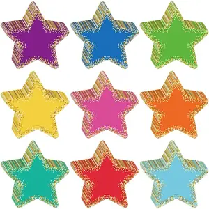 108 Pcs Confetti Star Cutouts for Classroom 3.5 Inch Small Bulletin Board Paper Star Decor Assorted Colors Accent for DIY Craft Office School Projects Party Supplies
