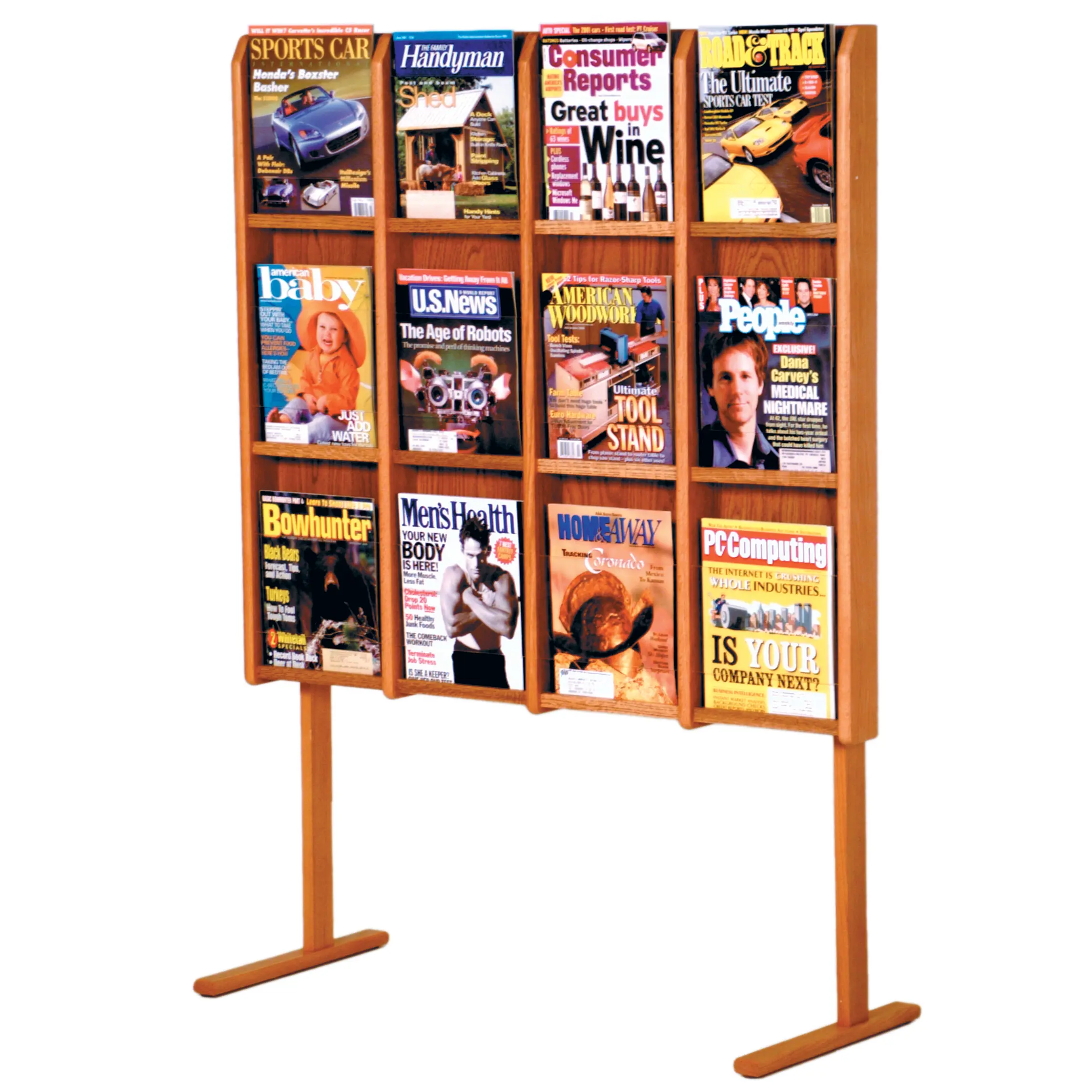 FixtureDisplays® Divulge™ 12 Magazine Floor Display 1040176-NF