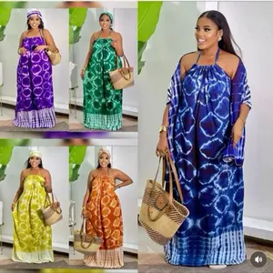 Dera African Batic Somali Traditional 2 pcs Set Backless Dress Soft Breathable Batic Material