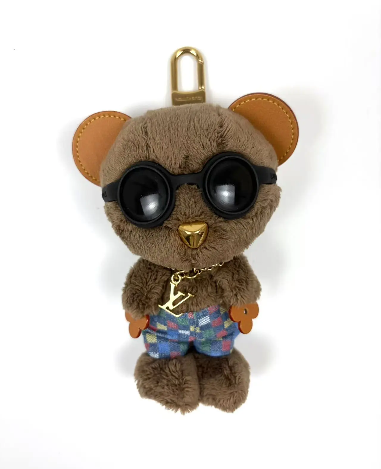 Pre-owned Louis Vuitton canvas Bag Accessories LV Bear Design Compact Bag Charm, Gently Used Luggage Accessory