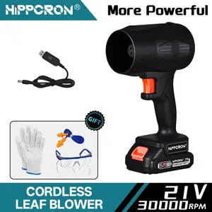 HIPPCRON Cordless Leaf Blower, Lithium Battery Blower - 21V Electric Handheld Leaf Blower, Ergonomic Handle & Durable Design for Car, Home, Dust, Ice, Snow - Lightweight & Powerful, Versatile Cleaning Tool