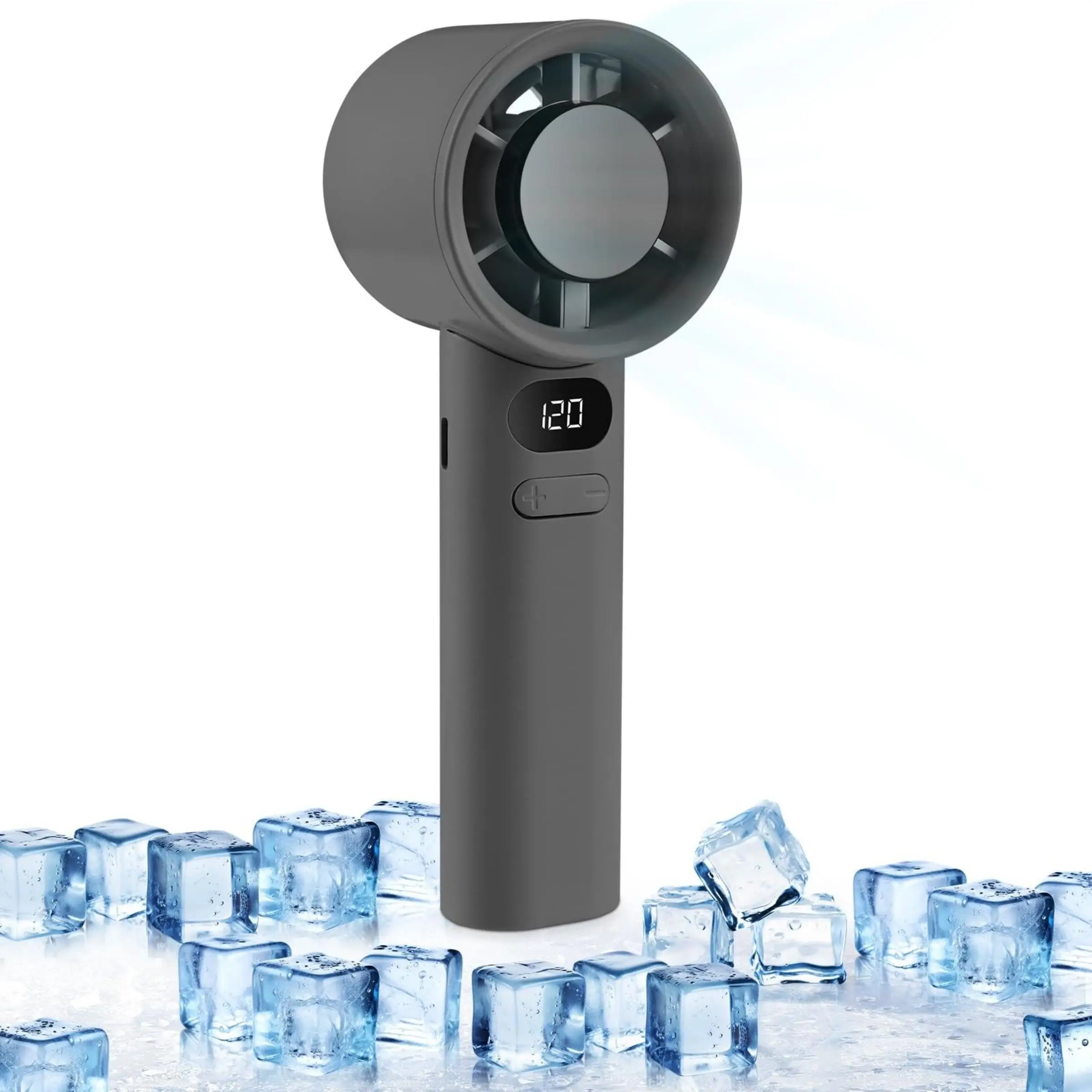 Portable Handheld Turbo Fan, USB Rechargeable Personal Mini Fan with 120 Speeds for Travel/Outdoor/Home/Office