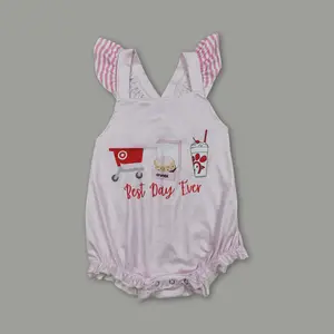 Baby Girl Summer Clothing Summer Bubble Onesie Pink Cute Baby Shower Gift