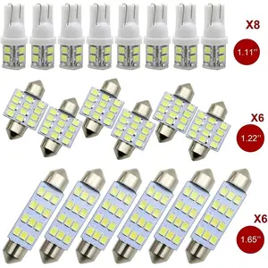 20PCS Car LED Interior Light Bulbs,T10 31mm 42mm for Dome Map Door License Plate Lights 6000K