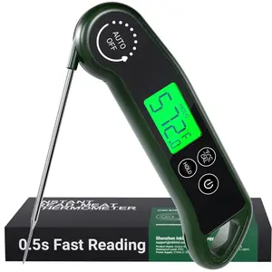 0.5 Seconds  Read Meat Thermometer for Cooking RHT-11K, +-0.5? Accuracy Digital  Thermometer with 1.42inch Large Screen,  Kitchen Thermometer for Candy, Grill, BBQ, Brewing
