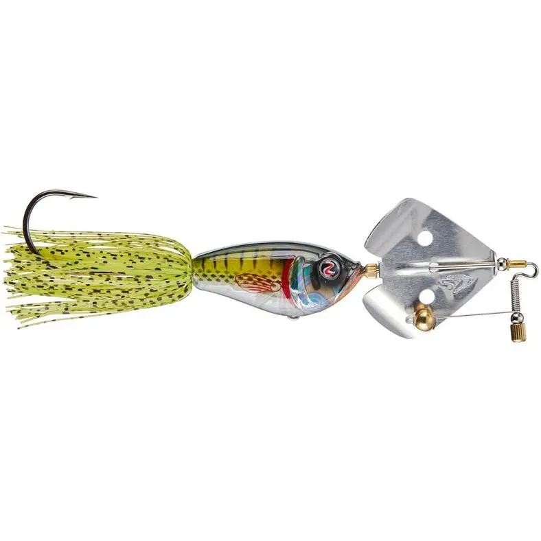 Opening Bell 130 Buzzbait, 5 in 9/16 oz Topwater Hard Plastic Artificial Fishing Lure with Ringing Knocker Blade & Hand-Tied Skirt for Bass, Fishingtackle