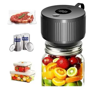 Electric Mason Jar Vacuum Sealer Kit, 3-in-1 Handheld Automatic Vacuum Sealer for Mason Jars, Food Savers & Containers | Ideal for Canning Jams, Pickles, Dry Foods, Grains | Present for Mom, Black