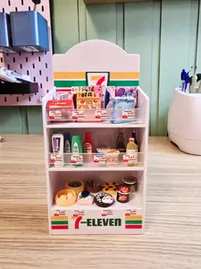 7 - Eleven Fridge Magnet, Miniature Foods Shelf