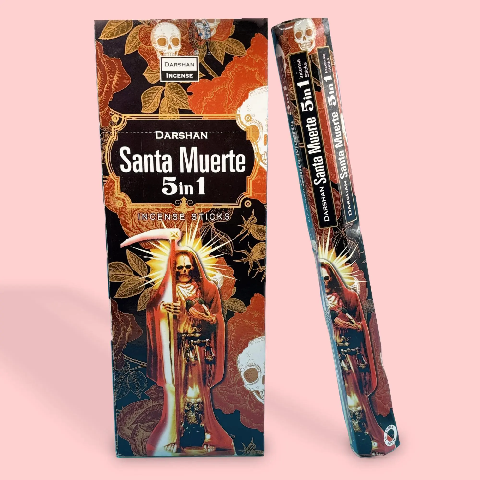 Santa Muerte Incense Sticks - Handmade 5-in-1 Multiple Scents 1 Pack, Spiritual Aroma Atmospheric Incense for Home Rituals for India Devotees
