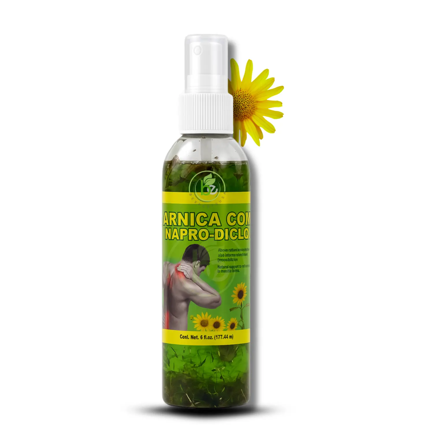 VIRAL Arnica Sore Muscle Massage Oil(Aceite) – 6 fl oz – Natural Concentrated Body Oil for Muscles, Joints & Massage Therapy – Fast-Absorbing – Fresh Herbal Aroma – Soothing Relief – Daily Use Solution
