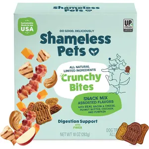 Shameless Pets Crunchy Dog Treats - Snack Mix Variety, 10oz - Healthy Dog Biscuits & Cookies Treats for Small, Medium, and Large Dogs - Made in The USA - Free from Corn & Soy
