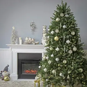 6 ft Unlit Dunhill Fir Artificial Full Christmas Tree, 1,430 Tips, Includes Stand, Green