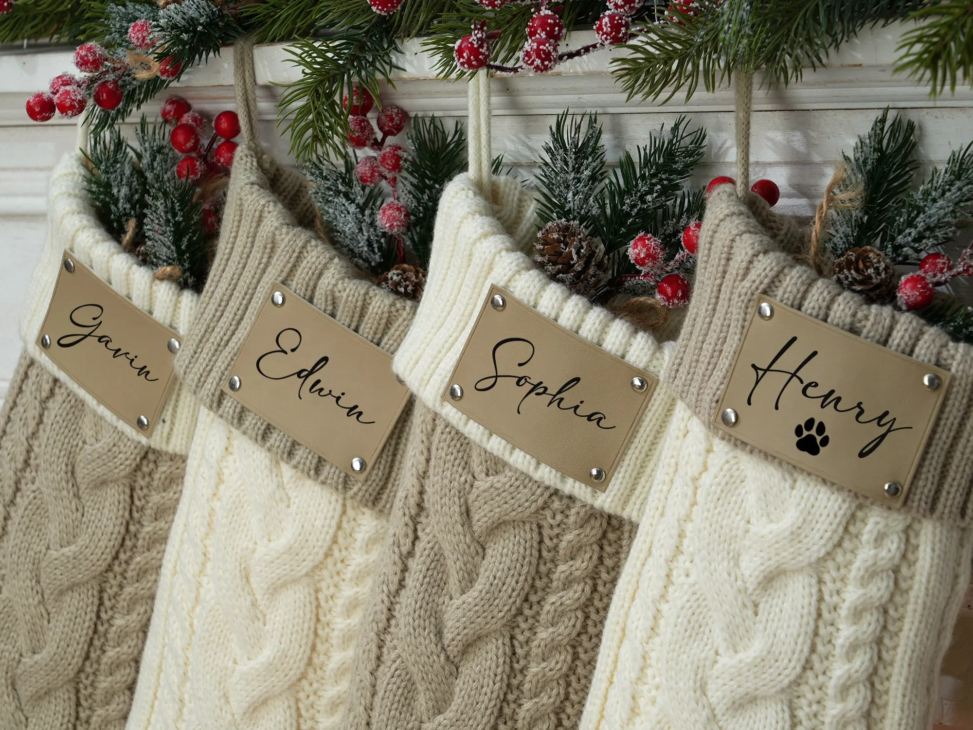 Family Christmas Stockings Personalized Christmas Stocking Monogram Stockings Custom Stocking With Name 2024 Holiday Stocking Decoration