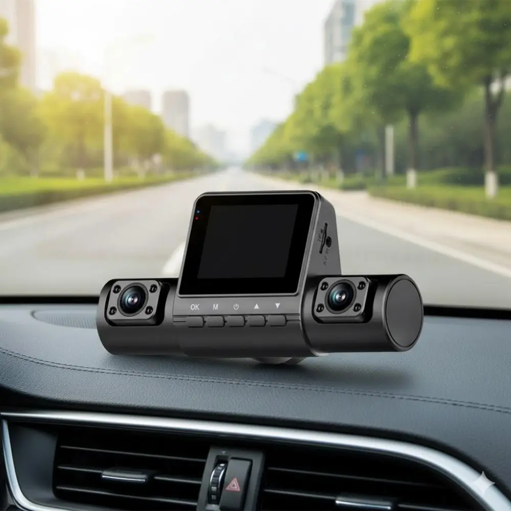 4K Uhd dash cam front and Rear with Super night vision, 360° parking monitor, waterproof Shockproof Car Camera, 32Gb card Included, Motion Detection Parking Mode for vehicle Security recording, Video Dashcam