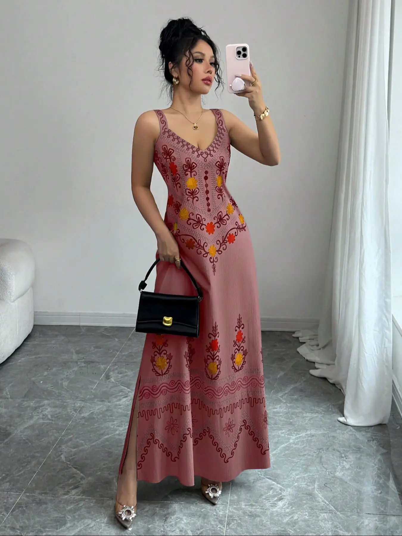 Women's Fashion Casual Ethnic Style V Neck Sleeveless Long Dress, Loose-Fit Thin Woven Fabric, Perfect for All Seasons - TikTok Shop Women's Fashion Casual Ethnic Style V Neck Sleeveless Long Dress, Loose-Fit Thin Woven Fabric, Perfect for All Seasons - TikTok Shop