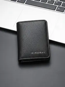 Men’s Slim Minimalist Wallet, Litchi Texture PU Leather Card Holder, Ultra-Thin Portable Wallet, Multiple Card Slots, Compact and Convenient Card Case, Stylish and Simple Design, Perfect Gift for Men