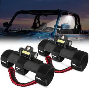 Nilight UTV Dome Light with Grab Handle & Oxford Strap, 1.75"-2.0" Roll Bar Mount, Spot-Flood Combo Beam Rechargeable USB Work Light for Off Road UTV/ATV/Golf Cart, Rechargeable Work Light