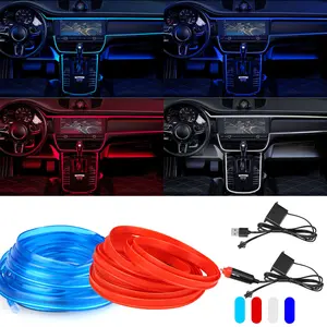 Car Auto Interior Atmosphere Wire Strip Light LED Decor Lamp Accessories Neon LED Car Ambient Lights