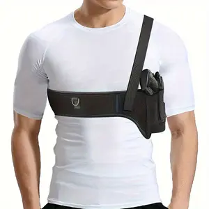 Deep hidden carrying shoulder gun holster waist bag, hidden carrying belt, chest vest for men and women, waist leather cover with small bag, outdoor adjustable leather cover