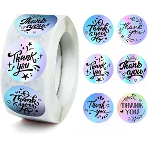 500 count 1-Inch Thank You Stickers - Homemade Personalized Labels for Small Business, Self-Adhesive  Tags for Invitation Cards, Wedding Decoration, Notes, and  Tag Decoration