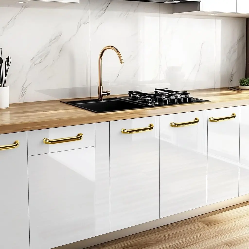 Self-adhesive Kitchen Countertop Sticker, High Temperature Resistant Countertop Sticker, Waterproof & Oil-proof Countertop Sticker, Kitchen Countertop Decal