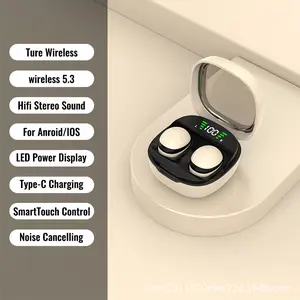 Smart Voice Assistant Headset  Mini Invisible Earphones Bluetooth 5.3 Headphones HiFi Stereo Wireless Headsets Noise Reduction Earbuds for Xiaomi Huawei