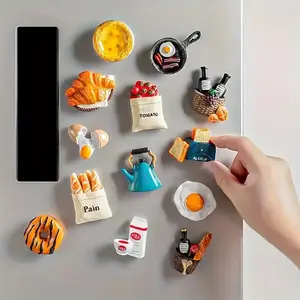 3D Food Design Fridge Magnet, 5 Counts/set Cute Mini Fridge Magnet, Fun Kitchen Accessories for Home Decor, Unique Birthday and Special Occasion Gifts