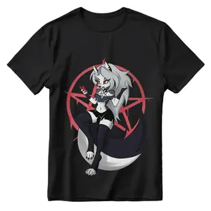 Loona Helluva Boss Emo Gothic Punk Look Trendy T-shirt Cotton Menswear