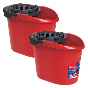 Quick Wring Mop Bucket with Torsion Wringer - 2.5 Gal. (2-Pack)