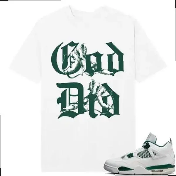 Jordan 4 Oxidized Green Sneaker Match Tees Shirt White God Did T-Shirt