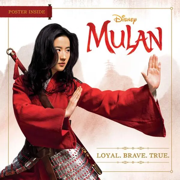 Used Disney Books "Mulan: Loyal, Brave, True" Paperback Book with Poster - 0.15 lb, 8x8 in, Action-Filled Story for Experiencing a Heroic Journey (School & Educational Office Stationery Supply)
