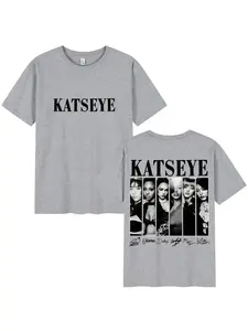 Vintage Korean Style Katseye Graphic T Shirts Kpop Fashion Men Women Popular T-shirt  Oversized T Shirts Streetwear Soft and skin friendly