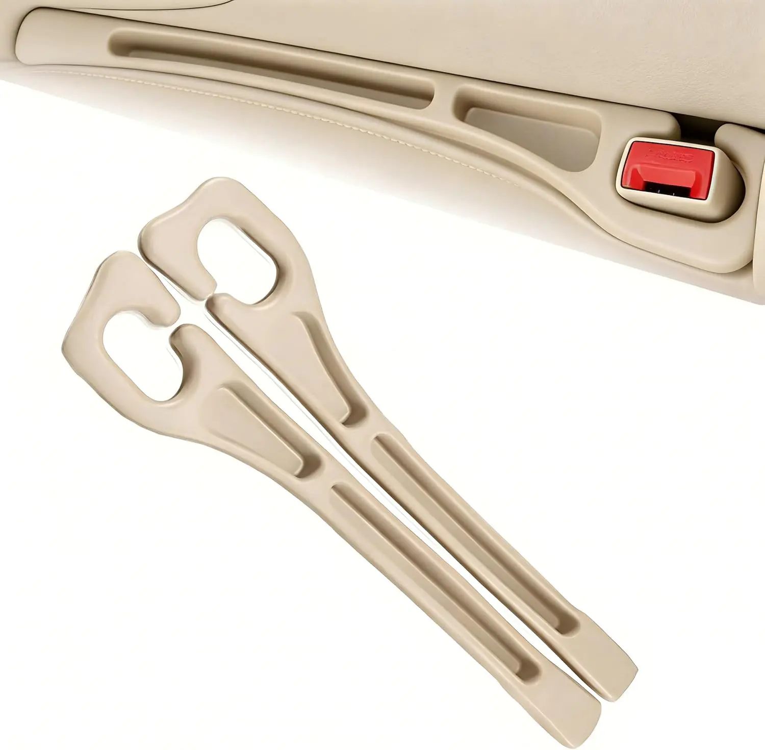 #Summervibes Car Seat Gap Filler Set of 2, Soft Foam Multifunctional Side Gap Fill with Organizer & Hook Function, 3in1 Gap Stopper Universal Fit SUV Truck Fill The Gap Between Seat & Console