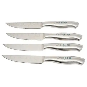 Chef Jet Tila 4-pack Stainless Steel Steak Knives in Gift Box Chef Jet Tila 4-pack Stainless Steel Steak Knives in Gift Box