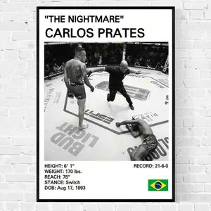 Carlos Prates Print, Carlos Prates Poster, MMA, Brazilian Fighter