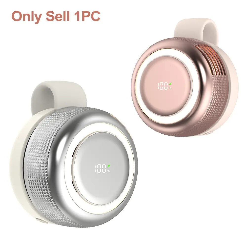 Portable Clip On Fan, Clip On Fan For Bed, Lithium Battery 2000mAh Rechargeable Fan with Turbo Blades Strong Wind Low Noise, 360° Adjustable Airflow, Digital Display, Silicone Clip, 3 Wind Speeds, 3-Brightness Night Light